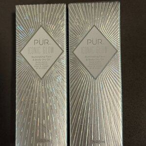 2 NEW IN BOX PUR Clear Iconic Glow Illuminating Face & Body Dry Oil 1oz